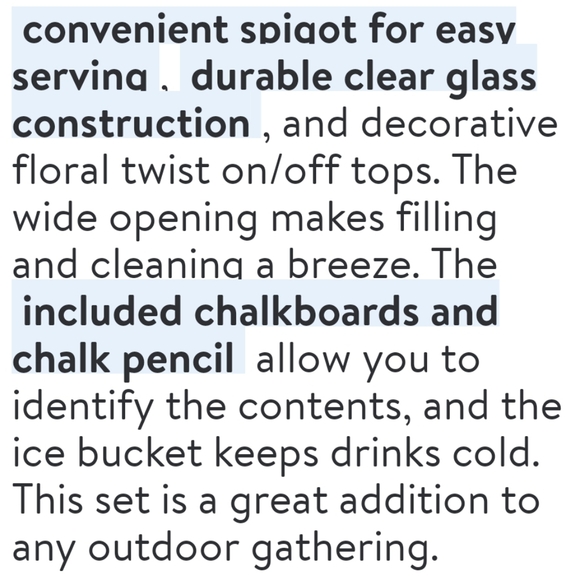 ❤️ New Pioneer Woman Homemade Goodness Clear Drink Dispenser Set - Picture 3 of 6